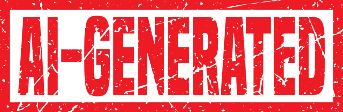 Ai generated red rough rubber stamp vector illustration graphic with scratched distressed ink texture for digital artwork