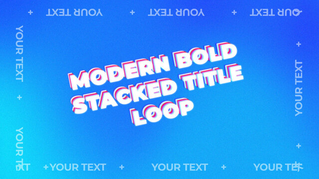 Bold Stacked Typography with Layered Depth Effect
