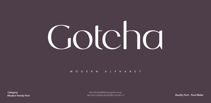 Modern Alphabet Typography Design with Gotcha Font
