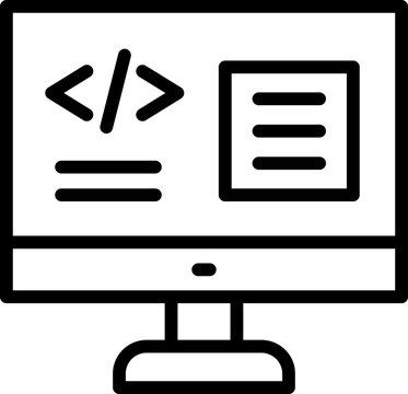 Code Refactoring Line Icon, Refactor Code Icon, Code Optimization Icon