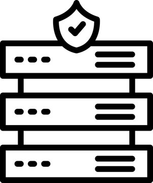 Data Security Line Icon, Data Security Minimal Icon, Data Security Outline Icon