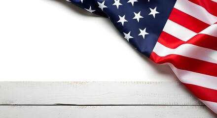 Obraz premium American flag on wooden background patriotic USA symbol
