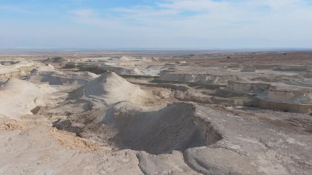 Aerial Canyons Near Masada Dead Sea