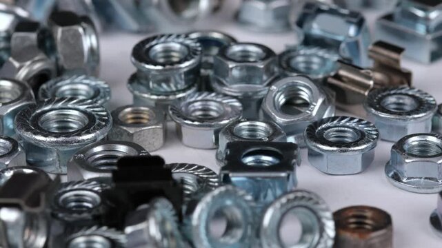 Metal nuts and washers for grounding electrical structures. 