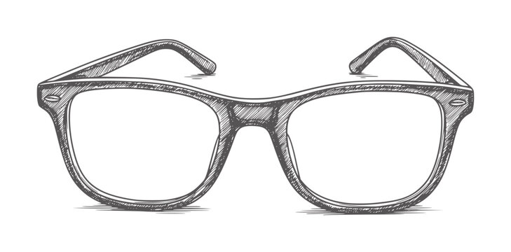 Of dark grey framed eyeglasses with clear lenses eyewear spectacles vision