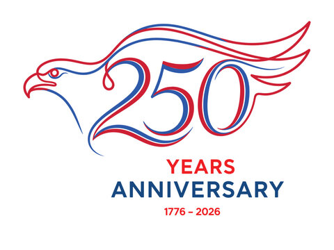 Eagle logo celebrating 250 years anniversary from 1776 to 2026