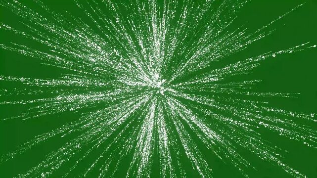 Particle line explosion, glow isolated white transparent light effect, white light line explosion with bright rays particles this abstract background, transitions on green screen. sparkle light.