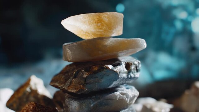 Pile of crystalline gems with yellowish hue.