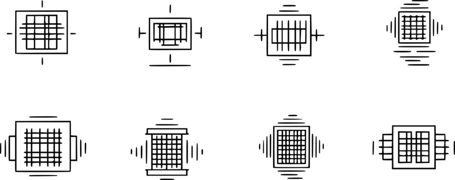 Morse Code icons set multiple style collection. Editable stroke
vector silhouette illustration isolated on white background 