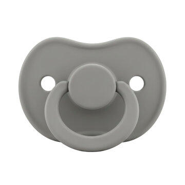 Gray pacifier isolated on transparent background
