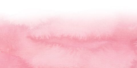 Fototapeta premium Soft Rose Pink Watercolor Center Band – Horizontal Banner Background with Organic Texture