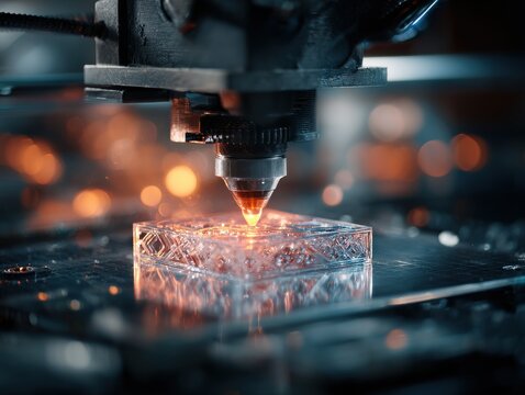 3d printing technology with technology background