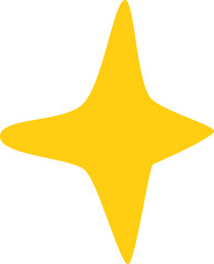 Obraz premium A vibrant yellow starburst shape is prominently displayed against a solid black background showcasing a simple and bold geometric design high quality professional detailed modern elegant