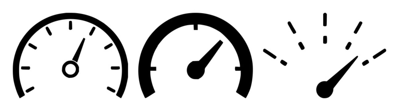 Accelerator speed icon set with solid black icon on white background featuring speed arrow, acceleration symbol, velocity indicator with monochrome and minimalist design