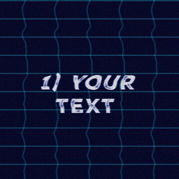 Square Retro Glitch Animated Text for Social Media Post
