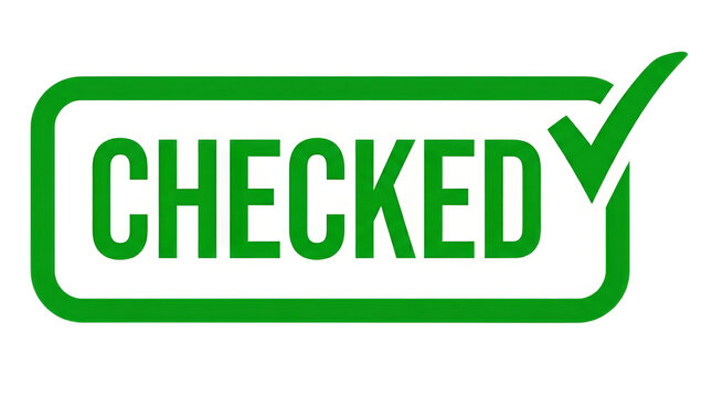 Checked verification passed with a green check mark icon and bold text