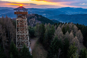 Wieża Malnik, Beskid Sądecki, Muszyna. © Maciej G. Szling