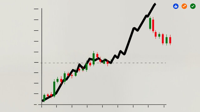 stock market chart, The chart shows price movement, Market data is displayed clearly, Trends fluctuate over time. Financial analysis is essential here, Values rise and fall constantly. Risk management