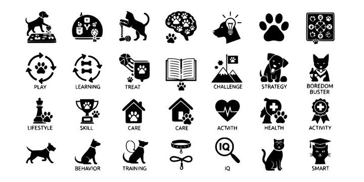 Pet Puzzle Enrichment Toy Mental Stimulation Icon