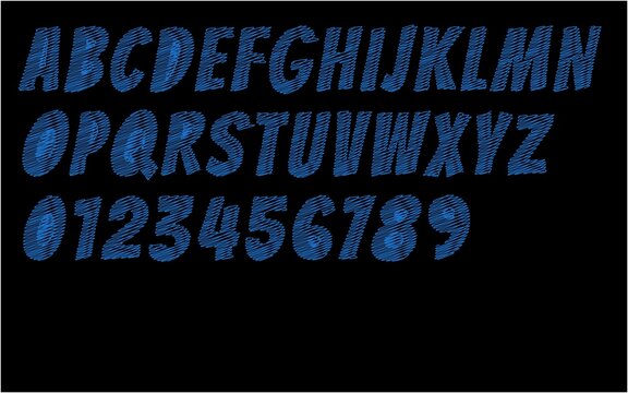 School board design. Alphabet and numbers set: Design for modern web interfaces, minimalist poster typography, or sports jersey numbering. JPEG version.