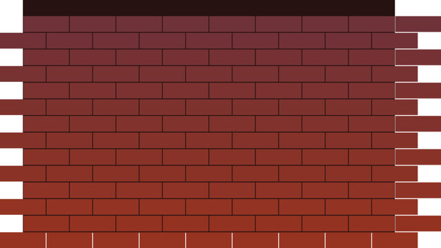 Brick Wall Gradient: A close-up view of a brick wall showcasing a gradient effect, with bricks gradually transitioning in color from dark to light.
