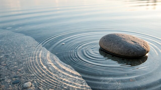 zen stones in water