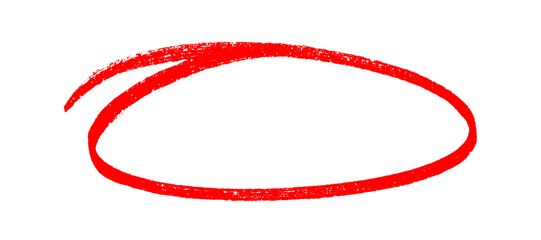 hand drawing different circles isolated on the transparent background, Handwritten red circle. © Nexira