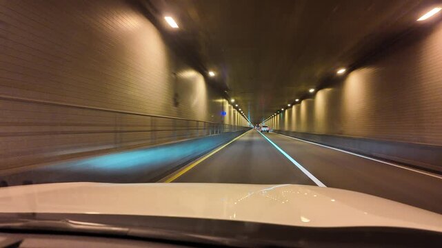 Driving Through Underground Tunnel in West Virginia