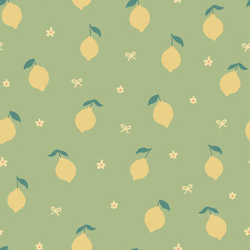 Green Spring Coquette Lemon Pattern