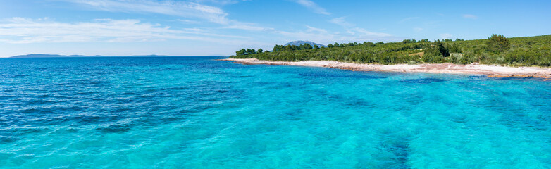 Fototapeta premium Blue lagoon, Losinj island, Croatia on a sunny day