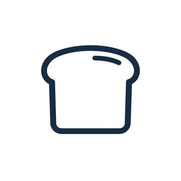 Simple blue vector icon of a square slice of bread.