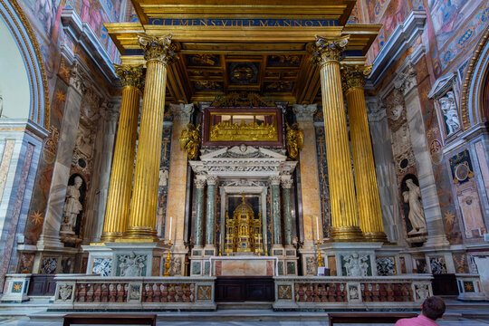 Interiors of Lateran basilica in Rome, Italy