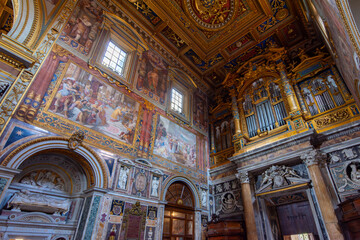 Obraz premium Interiors of Lateran basilica in Rome, Italy