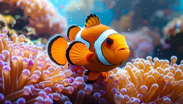 Clownfish in anemone