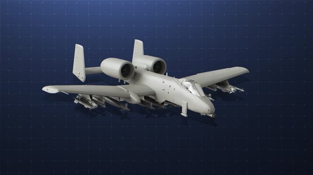 A-10 Warthog Attack Aircraft &ndash; 3D Render