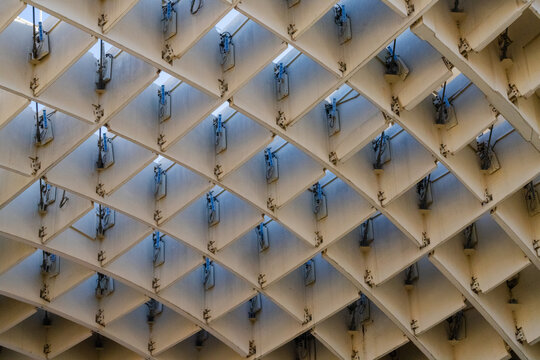 architecture texture perfect parametric grid design minimal roof modern technology construction - Metropol Parasol (Setas de Sevilla, Las Setas) - Seville, Andalusia, Spain - 2025