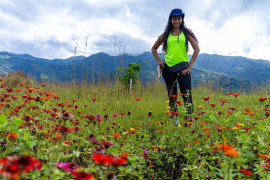 Spring hiking through the mountains and forests of the Caribbean. Mountaineering in Venezuela. The Founding Mothers Trail in Guatire, Miranda State