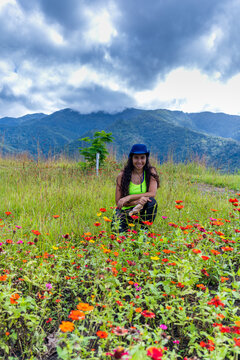 Spring hiking through the mountains and forests of the Caribbean. Mountaineering in Venezuela. The Founding Mothers Trail in Guatire, Miranda State