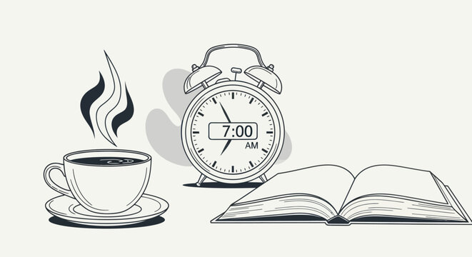 Morning Coffee and Alarm Clock.