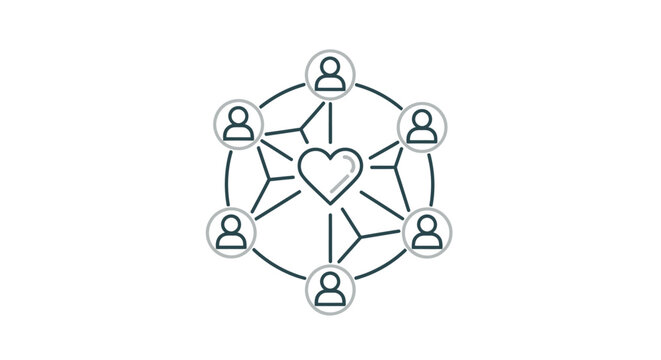 People connected in a circle.