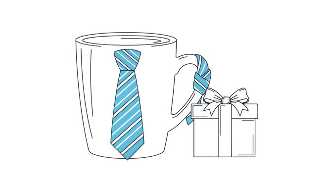 Tied Coffee Mug with Gift Box.
