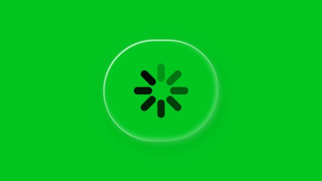 Loading icon on green screen