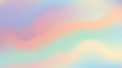 Plexiglas schilderij Abstracte kunst A colorful abstract illustration depicts swirling pastel hues in a digital art piece.  © Juragancuan