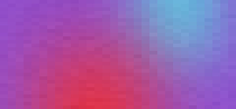 Colorful pixelated gradient background with purple, pink, red, and blue hues