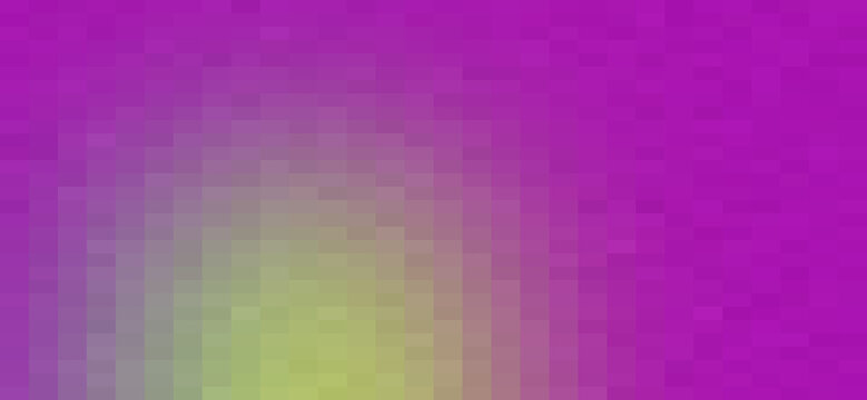 Pixelated purple and yellow gradient background image with square blocks