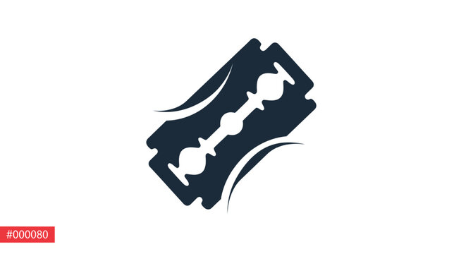 Sharp Razor Blade Icon - Close Shave, Precision, Grooming, Barber Tool