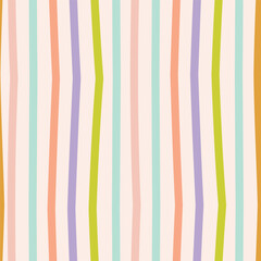 Abstract seamless linear background in pastel colors for children's designs, modern wallpaper design.