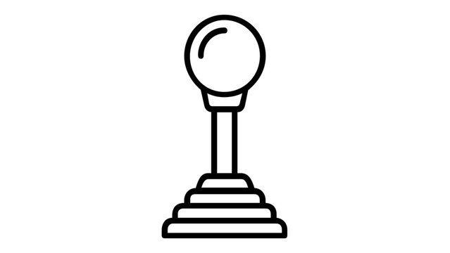 Manual Gear Shift Stick Vector Icon Illustration: A Minimalist Flat Line Art Design for Automotive, Car Transmission, and Vehicle Control Interface, Scalable AI-Generated Graphic Element.