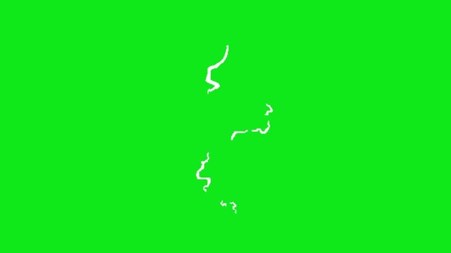 Thunder animation on green background
