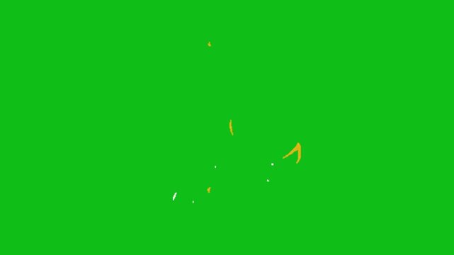 Lightning animation on green background